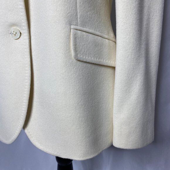 Brooks Brothers Ivory Wool Angora Blazer Jacket - Picture 4 of 12